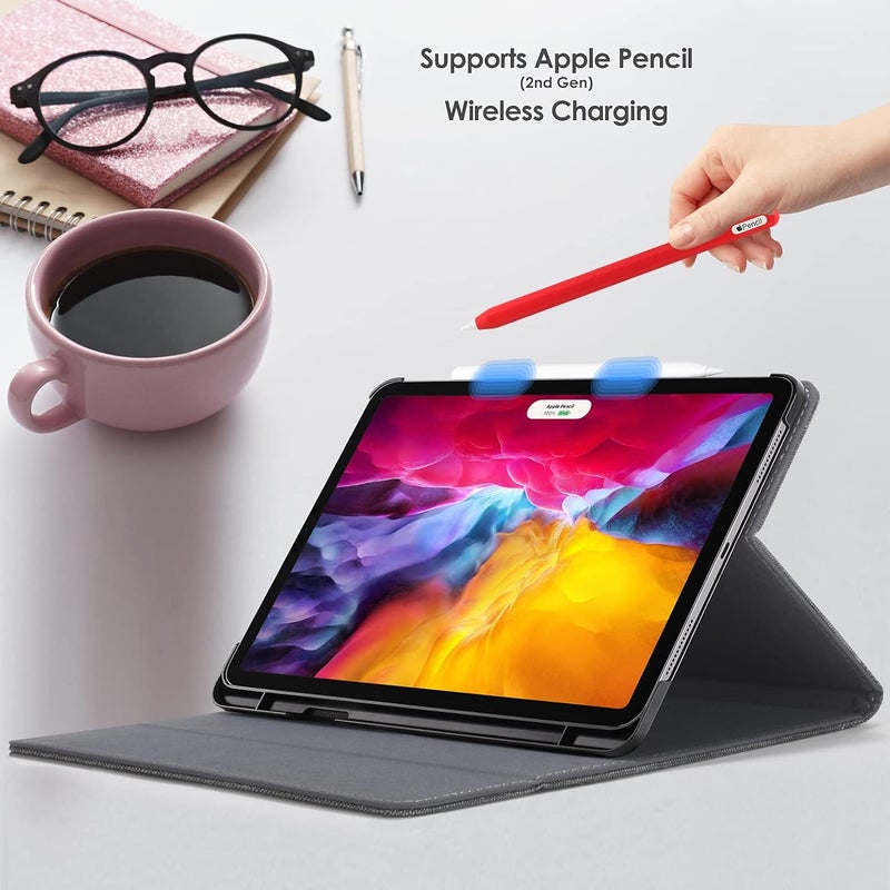 AKSHFETH Ultra Thin Silicone Skin Cover Compatible with Apple Pencil 2nd Gen, Protective Silicone Case for iPad Pro 11 12.9 inch 2018 Pencil Case Shockproof Soft Silicone Sleeve (Grey) - Image 2